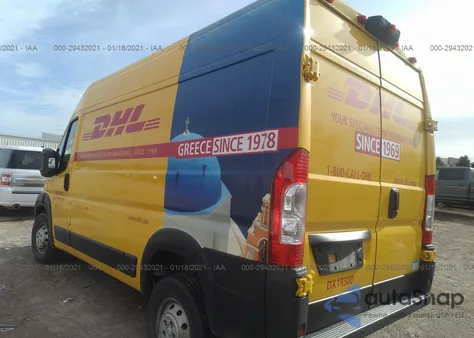 2019 Ram Promaster 2500 High Roof 136" Wb z USA, uszkodzony, nr VIN 3C6TRVCG6KE550622